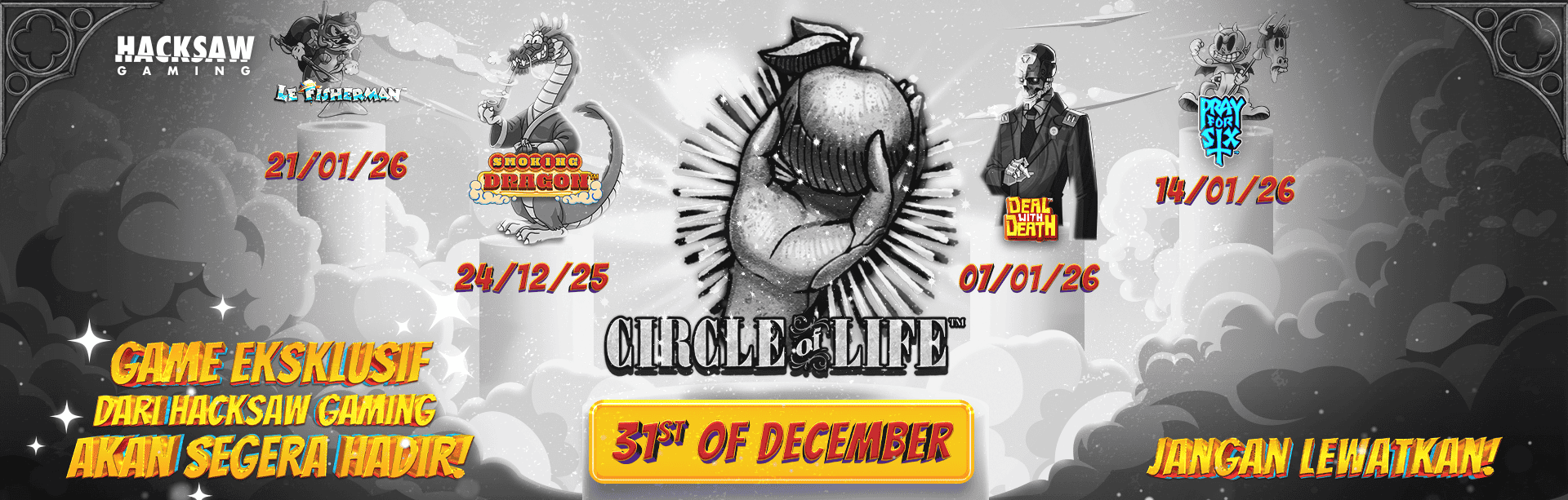 BANNER PROMOSI HACKSAW GAMING: CIRCLE OF LIFE